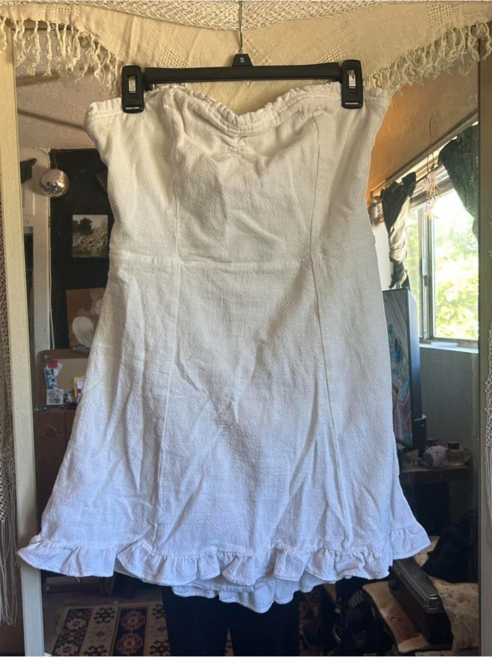 White strapless free people dress